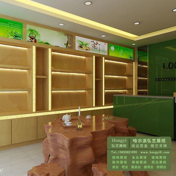 木質(zhì)土特產(chǎn)展示柜定做